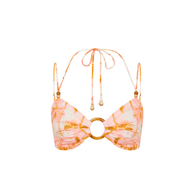 Ring Tie Crop Top - Wild Skies