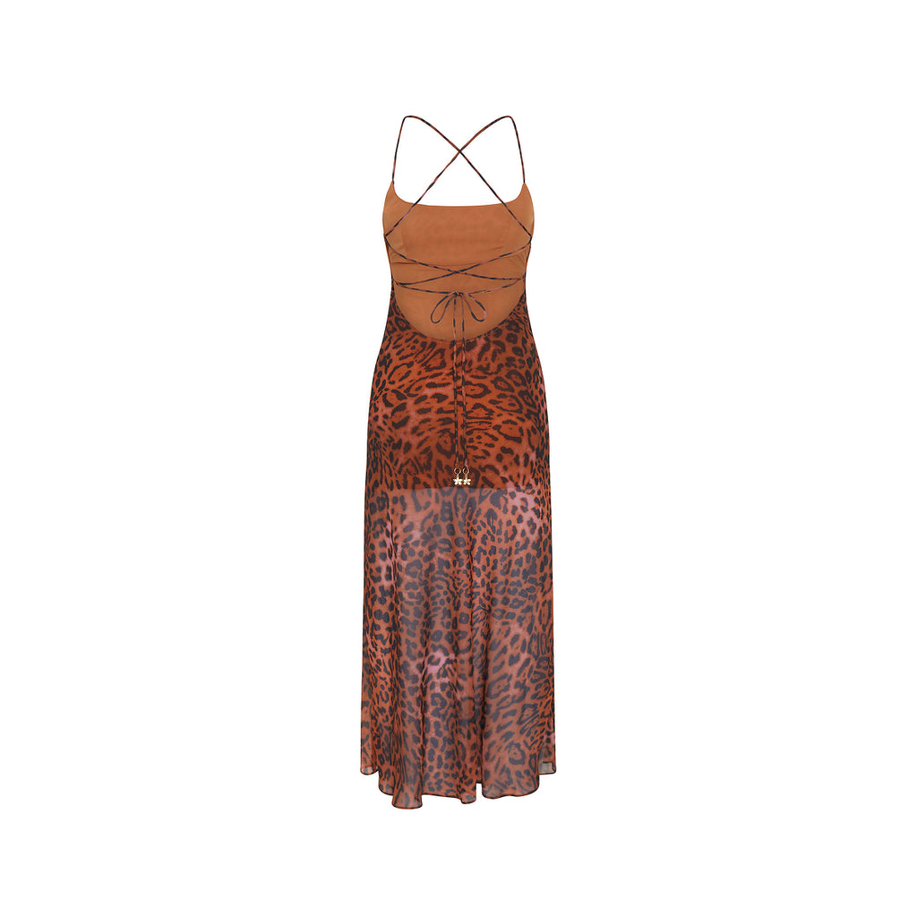 Chiffon Maxi Dress - Leopard Lasso