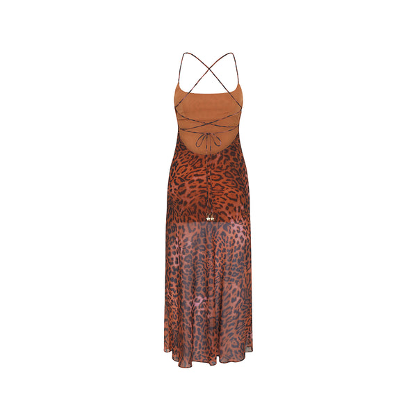 Chiffon Maxi Dress - Leopard Lasso