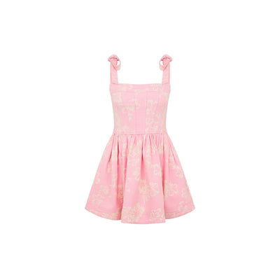 Ruffle Corset Mini Dress - Pixie Denim