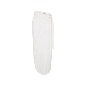 Crochet Knit Maxi Sarong - Ivory