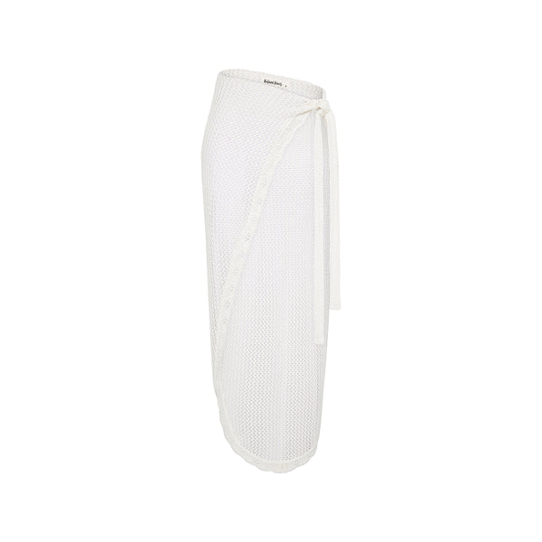 Crochet Knit Maxi Sarong - Ivory