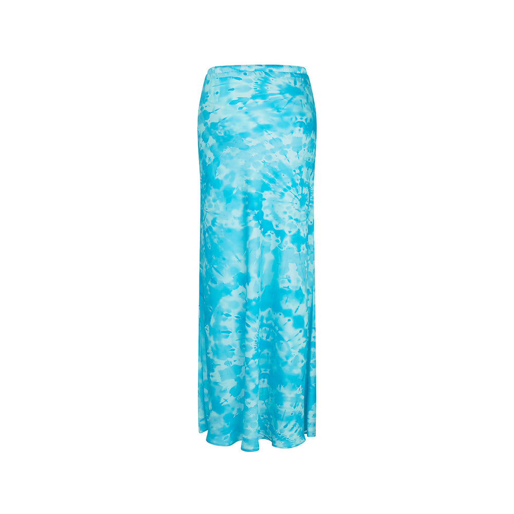 Bias Drawstring Maxi Skirt - Starry Seas