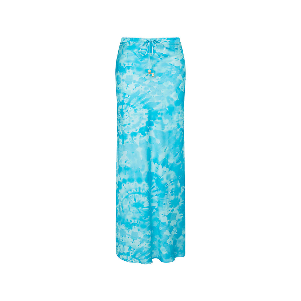 Bias Drawstring Maxi Skirt - Starry Seas