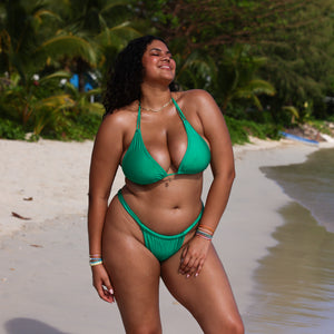Halter Bralette Bikini Top - Island Lush