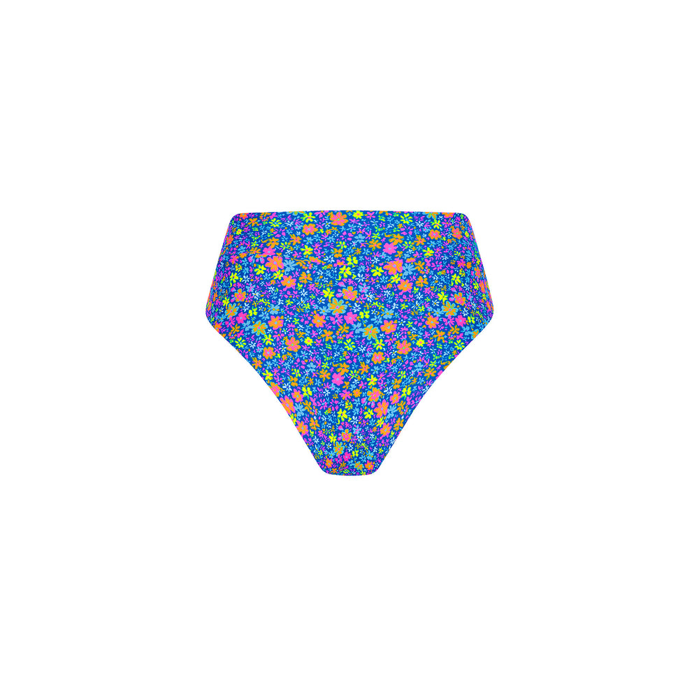 High Hip Cheeky Bikini Bottom - Electric Bloom