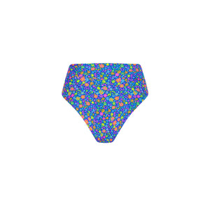 High Hip Cheeky Bikini Bottom - Electric Bloom
