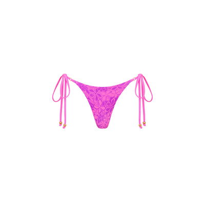 Thong Tie Side Bikini Bottom - Bubble Berry