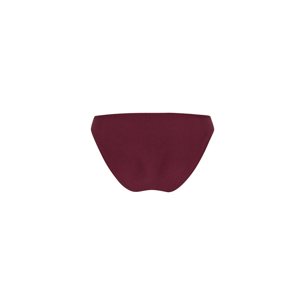 Minimal Full Coverage Bikini Bottom - Sangria