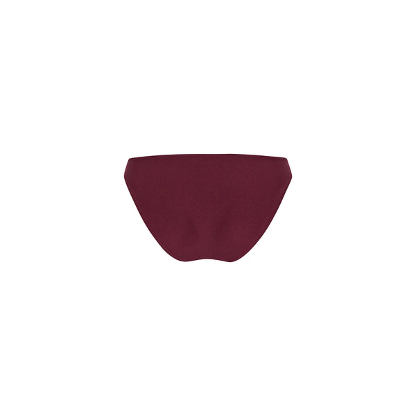 Minimal Full Coverage Bikini Bottom - Sangria