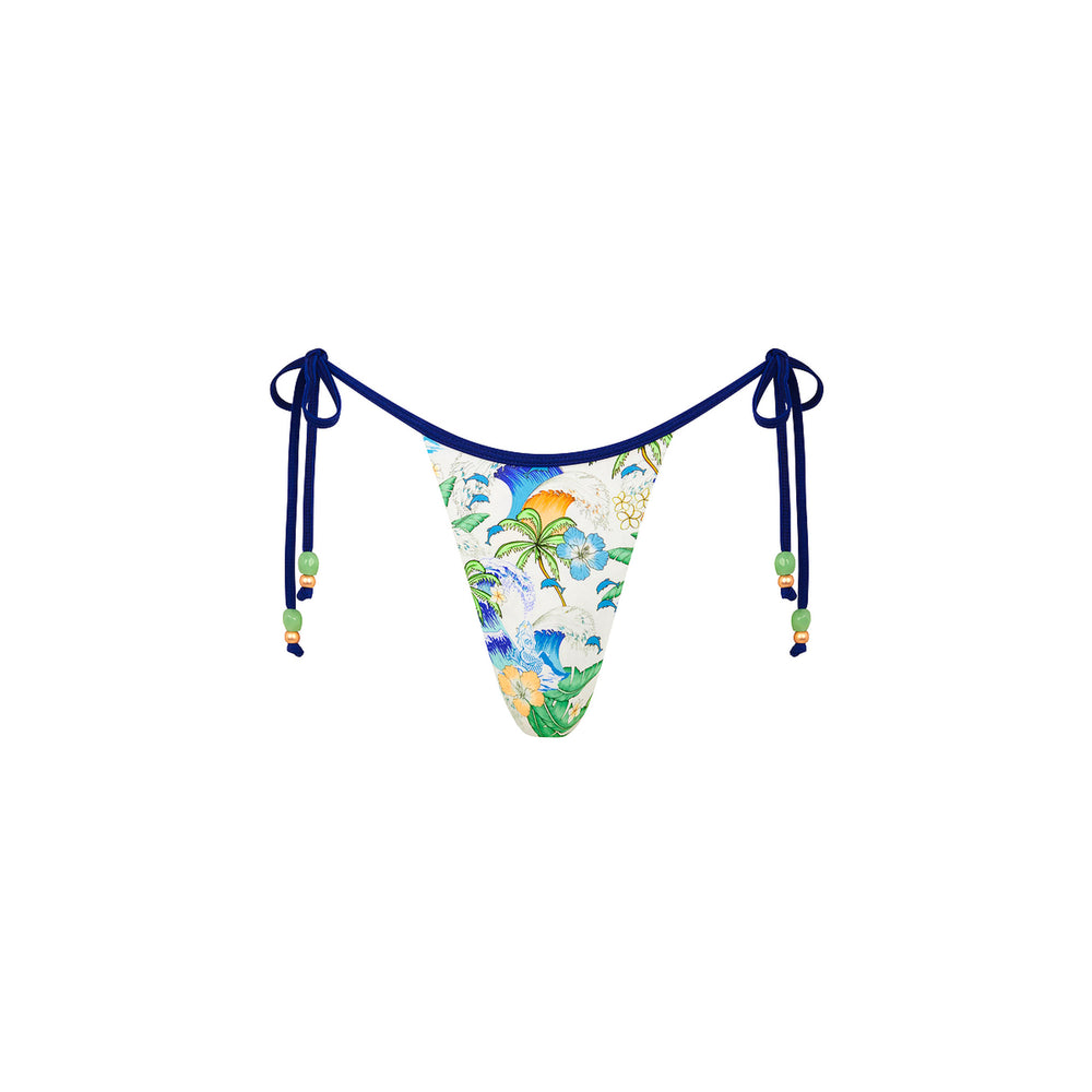 Micro Thong Tie Side Bikini Bottom - Blue Crush