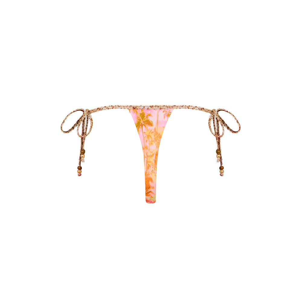 Micro Thong Tie Side Bikini Bottom - Wild Skies