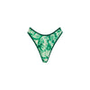 High Leg Thong Bikini Bottom - Emerald Tides