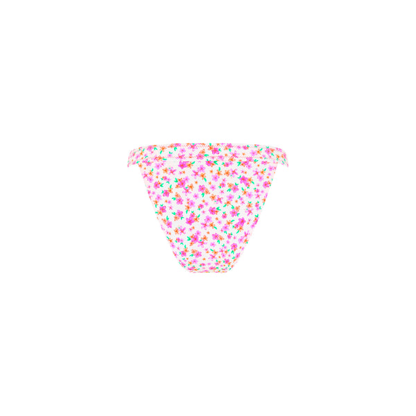 Wide Band Mid Full Coverage Bikini Bottom - Flamingo Flora