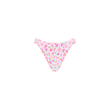 Wide Band Mid Full Coverage Bikini Bottom - Flamingo Flora