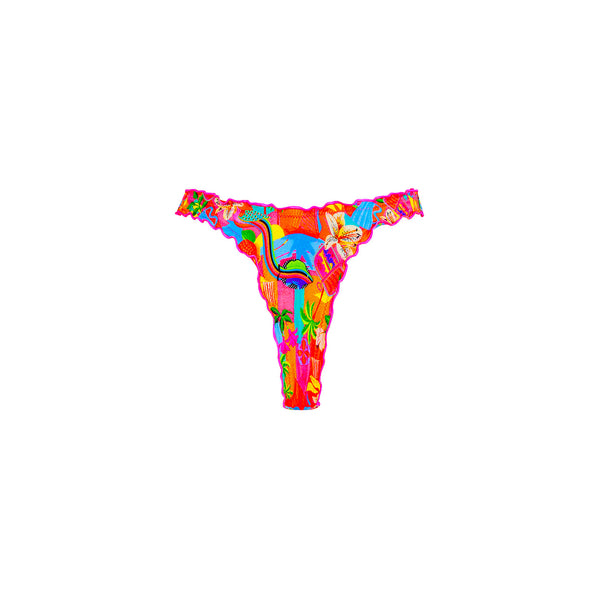 Lettuce Edge Thong Bikini Bottom - Havana Haven