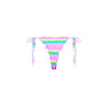 Lettuce Edge Thong Tie Bikini Bottom - Candy Clouds