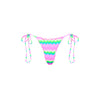 Lettuce Edge Thong Tie Bikini Bottom - Candy Clouds