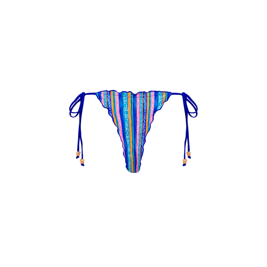 Lettuce Edge Thong Tie Bikini Bottom - Lone Ranger