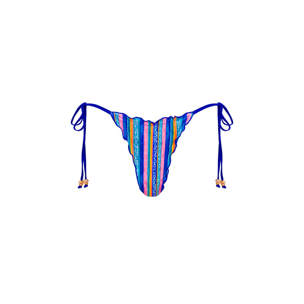 Lettuce Edge Thong Tie Bikini Bottom - Lone Ranger