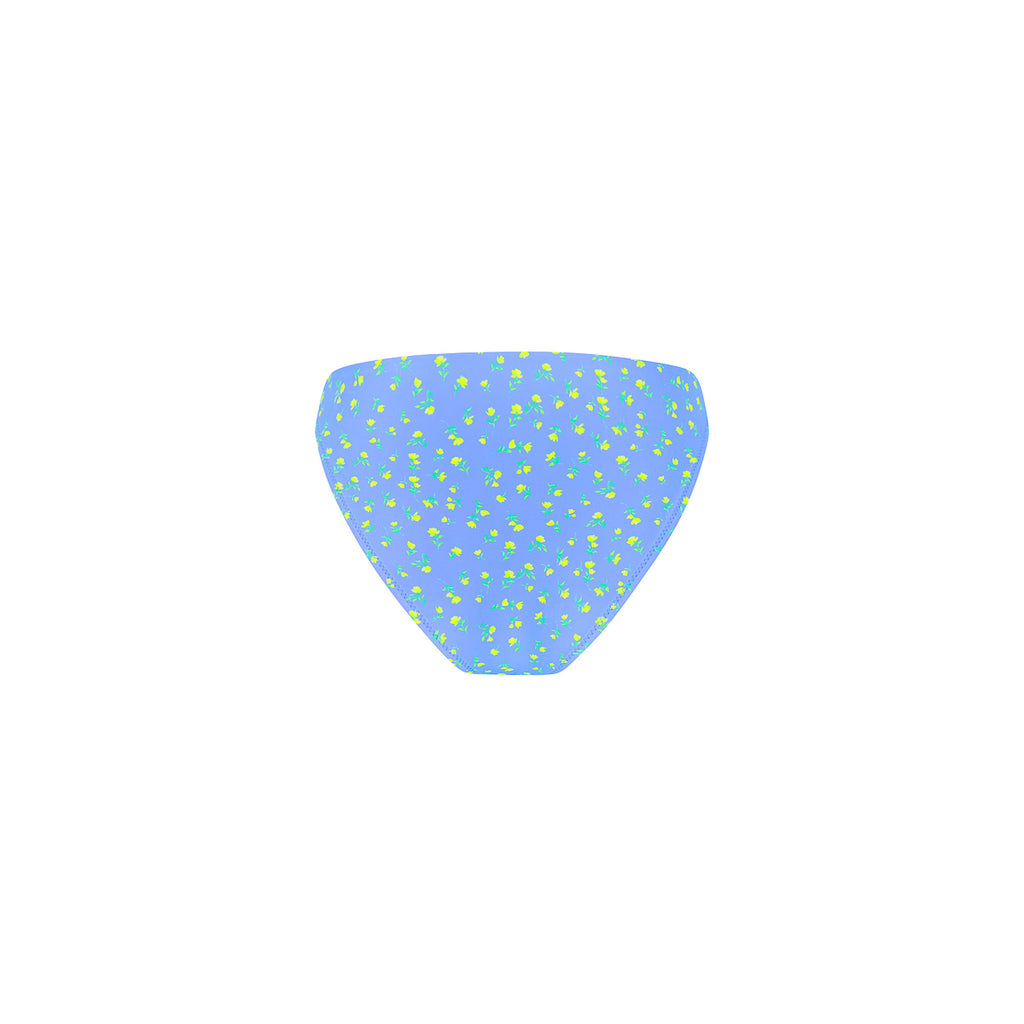 High Leg Full Vintage Bikini Bottom - Lemon Bloom