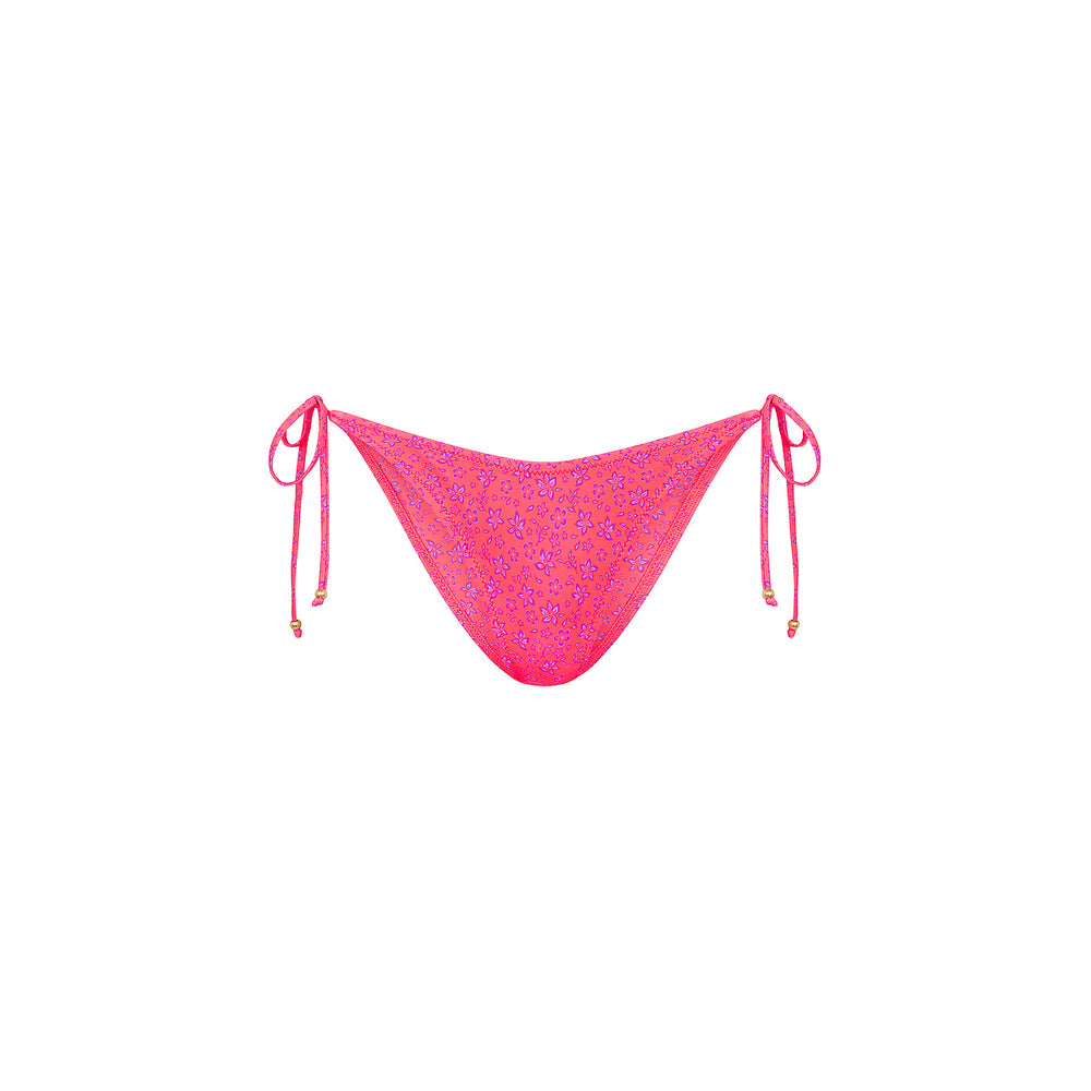 Dipped Cheeky Tie Bikini Bottom - Kiss Me