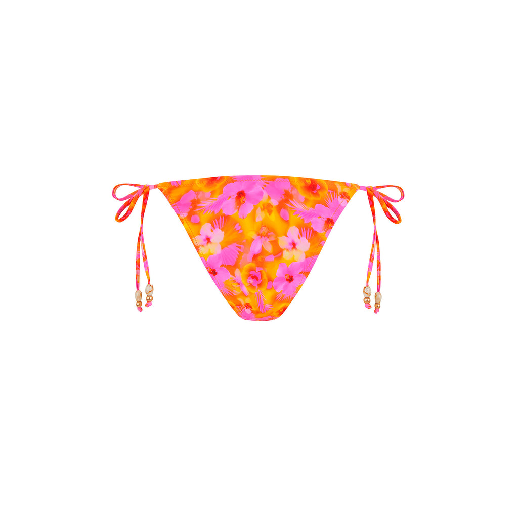 Dipped Cheeky Tie Bikini Bottom - Honey Baby