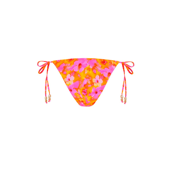 Dipped Cheeky Tie Bikini Bottom - Honey Baby