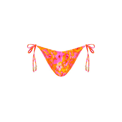 Dipped Cheeky Tie Bikini Bottom - Honey Baby