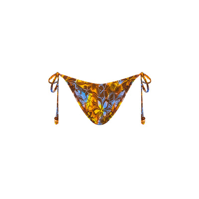 Dipped Cheeky Tie Bikini Bottom - Frangipani Fizz