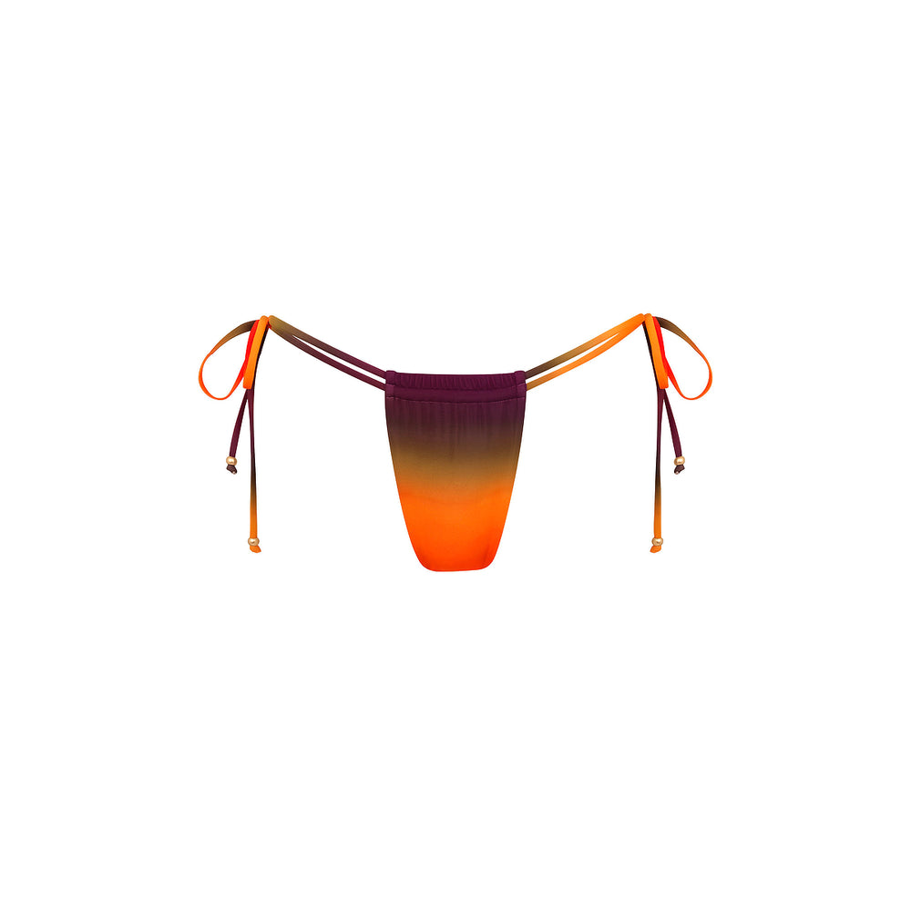 Tie Ruched Thong Bikini Bottom - Coyote Kisses