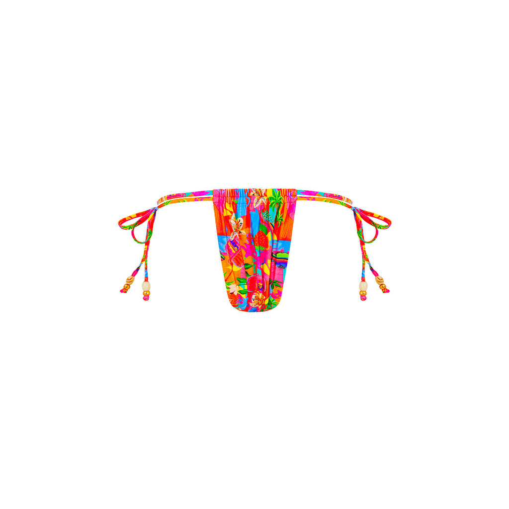 Tie Ruched Thong Bikini Bottom - Havana Haven