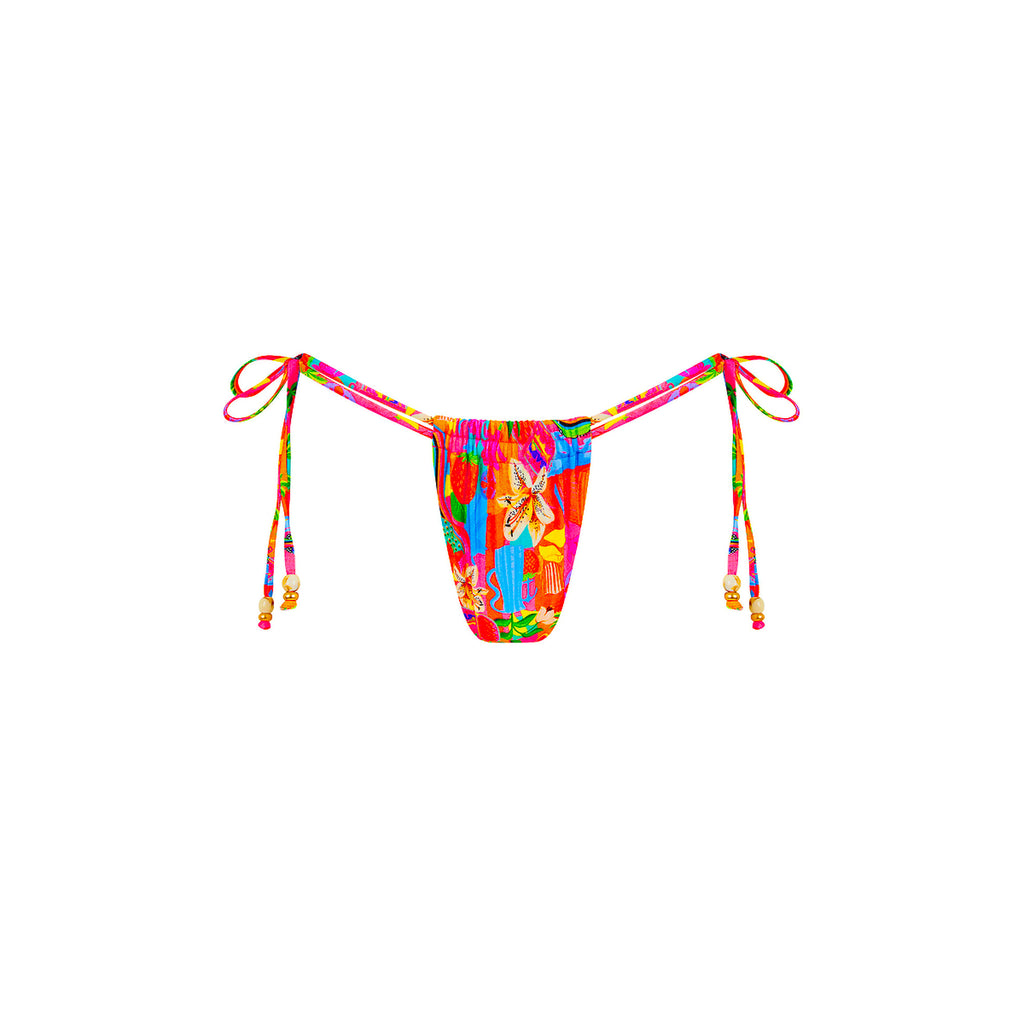 Tie Ruched Thong Bikini Bottom - Havana Haven