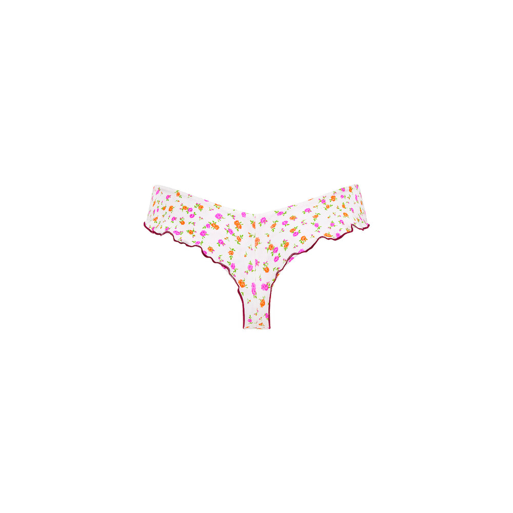 Lettuce Frill Thong Bikini Bottom - Rosie Posie