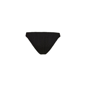Shirred Minimal Full Coverage Bikini Bottom - Twilight Black
