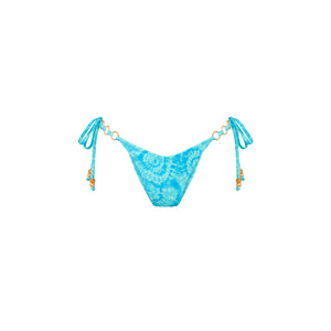 Trio Ring Cheeky Tie Bikini Bottom - Starry Seas