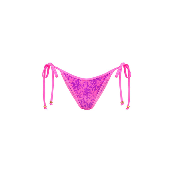 Bind Dipped Cheeky Tie Bikini Bottom - Bubble Berry