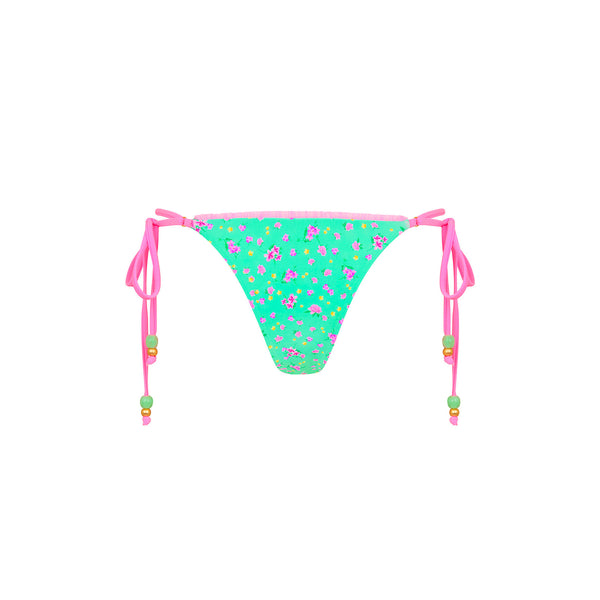 Decorative Thong Tie Side Bikini Bottom - Mint Macaron