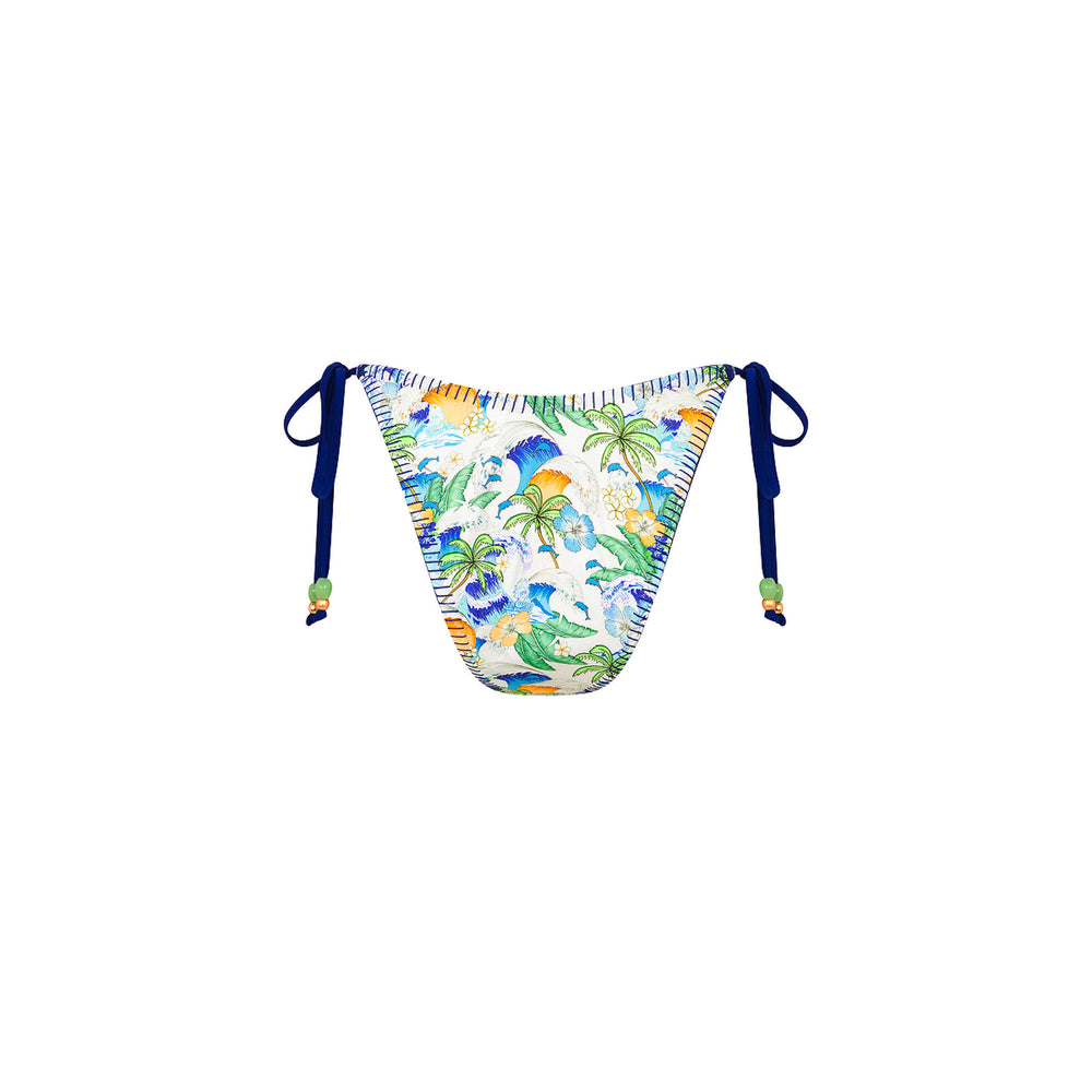 Lace Stitch Ring Tie Bikini Bottom - Blue Crush