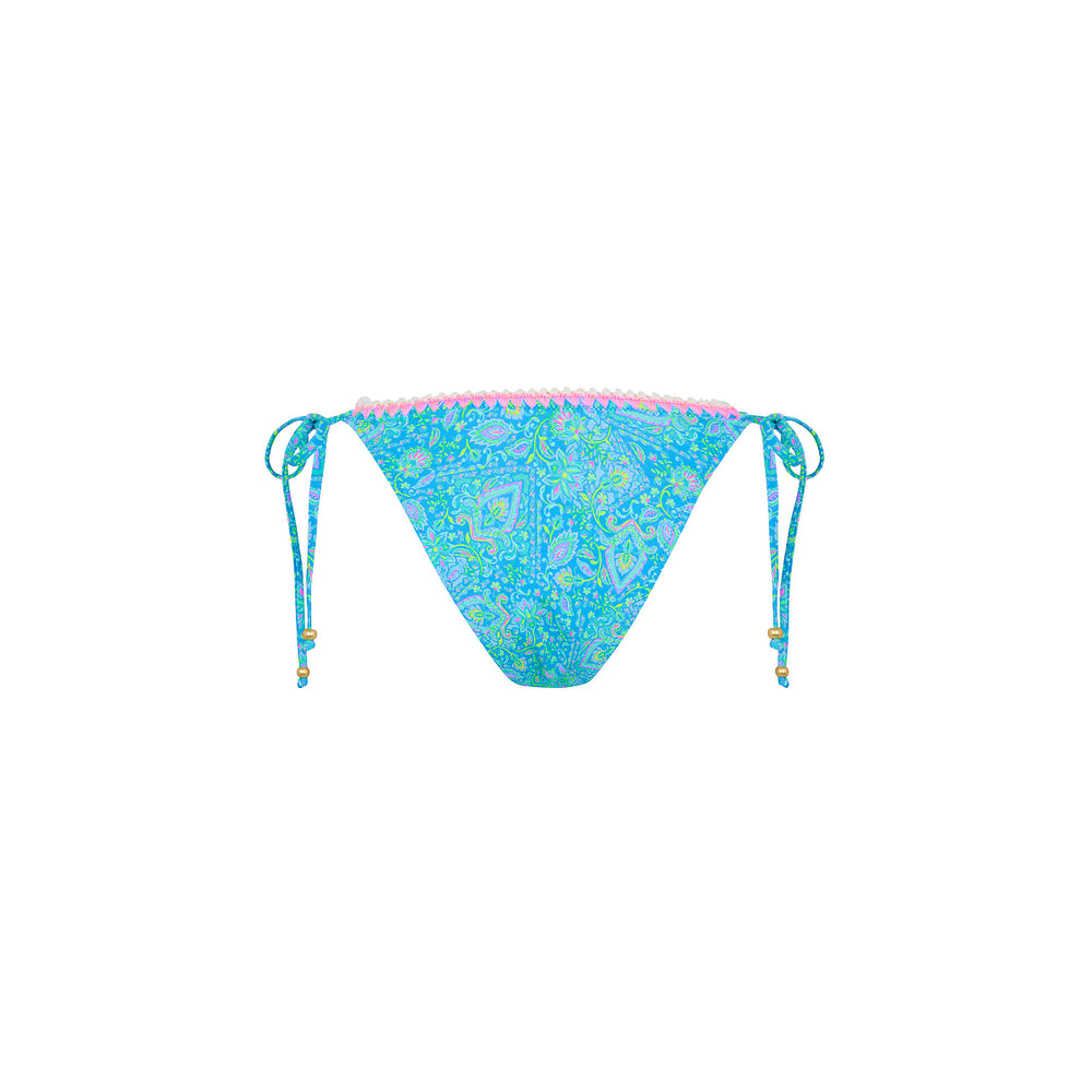 Crochet Dipped Cheeky Tie Bikini Bottom - Stargaze