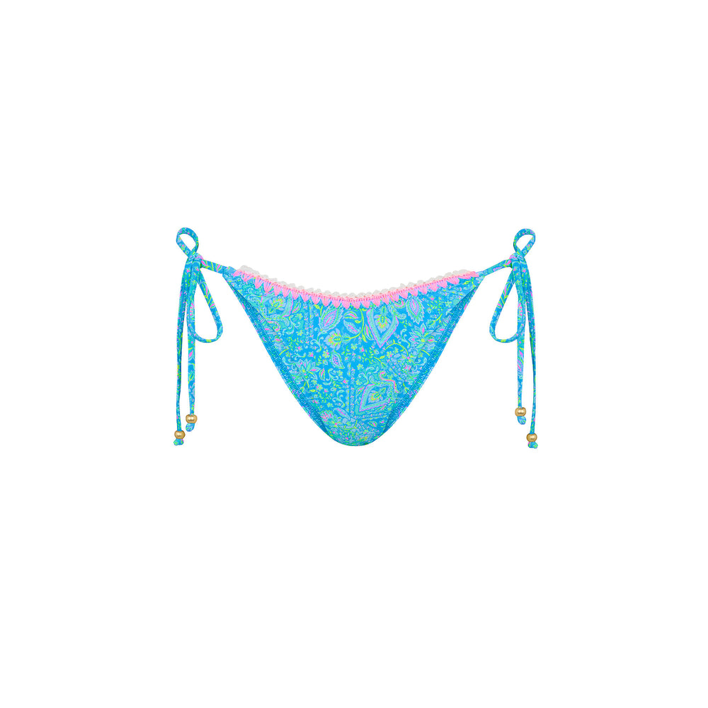 Crochet Dipped Cheeky Tie Bikini Bottom - Stargaze