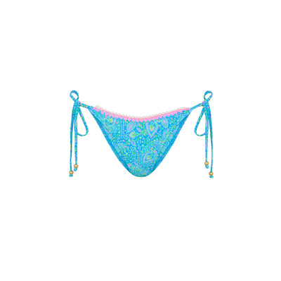 Crochet Dipped Cheeky Tie Bikini Bottom - Stargaze