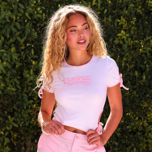 Baby Cut Out Tee - Pocket Pink