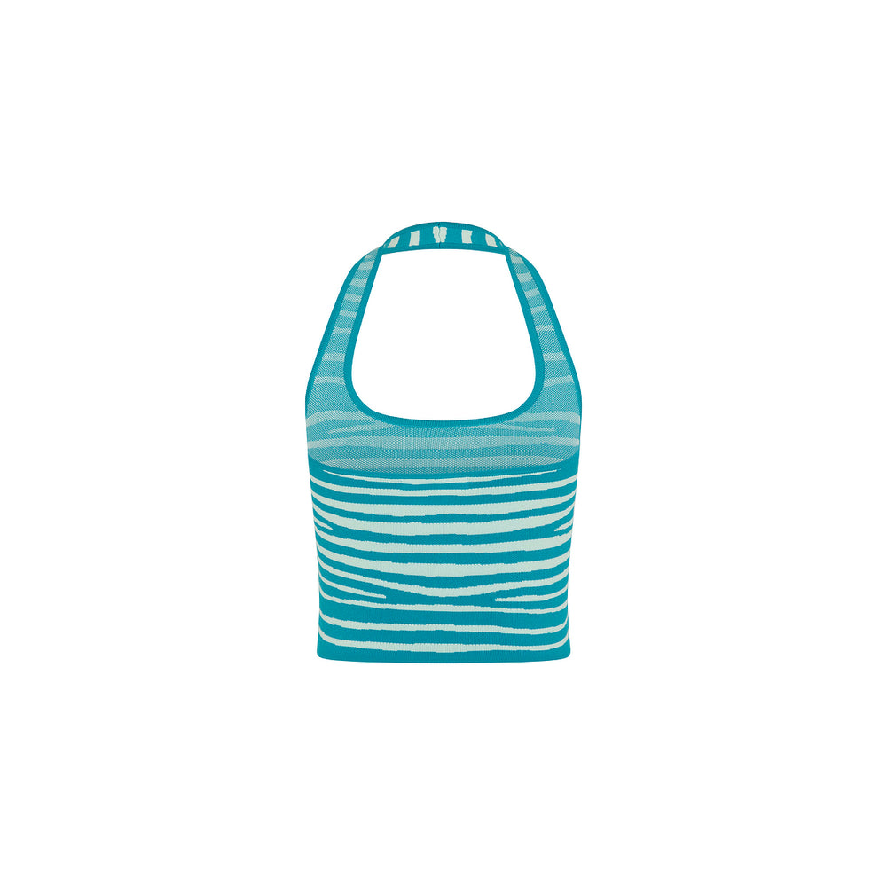 Knit Halter Tank Top - Stripe Hype