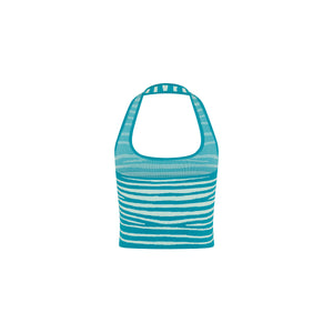 Knit Halter Tank Top - Stripe Hype