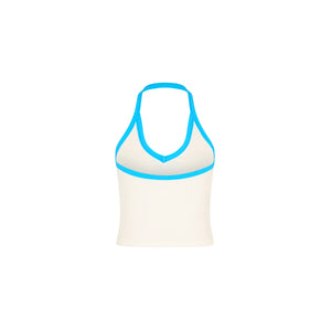 Embroidered Dip Halter Tank - Sun Drunk