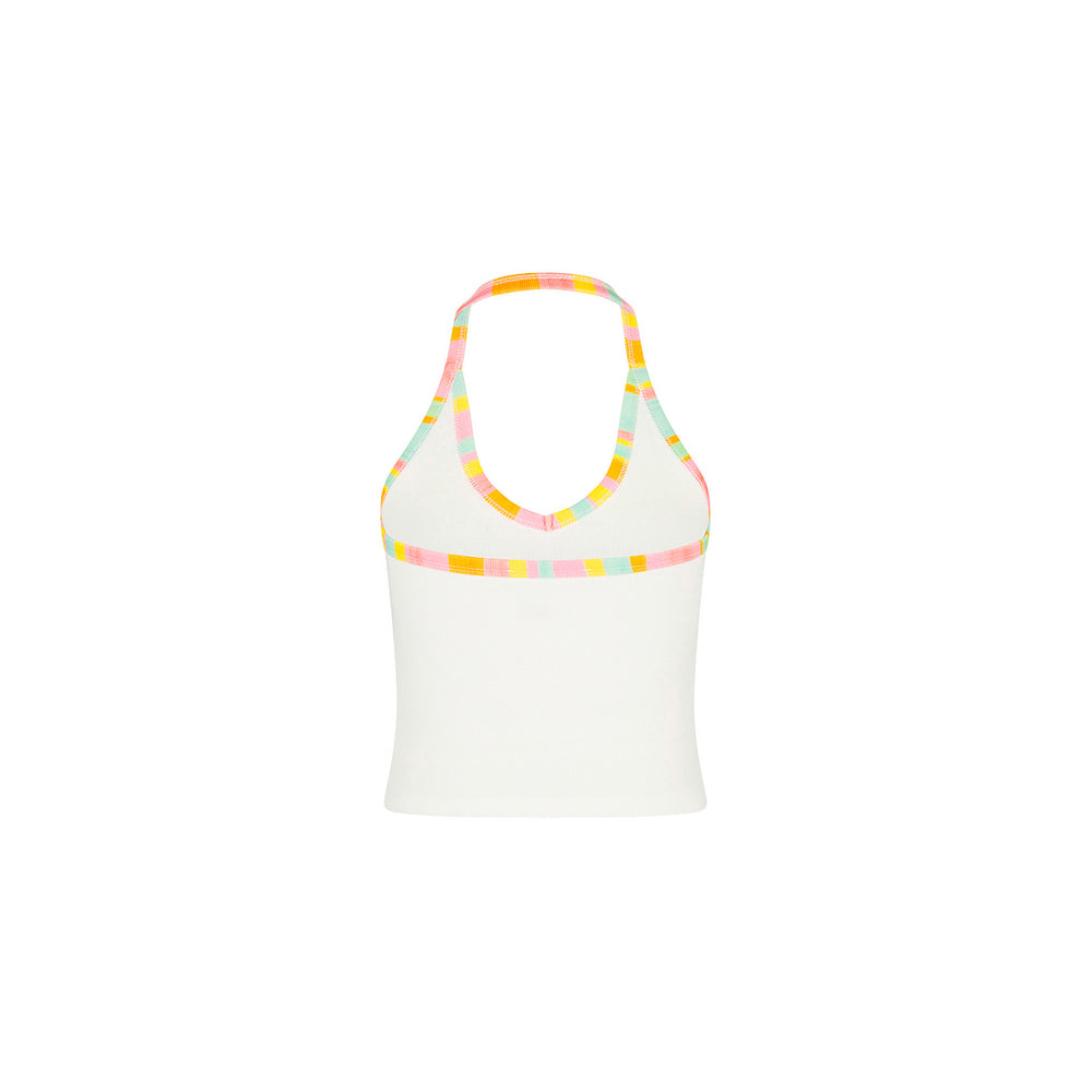 Printed Dip Halter Tank - Summer Sundae