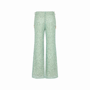 Flare Tie Side Pants - Sea Spritz