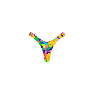 Retro Y Thong Bikini Bottom - Neon Sunset