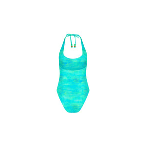 Scoop Halter Cheeky One Piece - Summer Seas